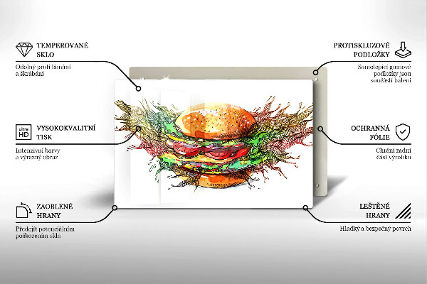 Spisskyddsplatta elegant Hamburgerteckning