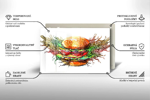 Spisskyddsplatta elegant Hamburgerteckning