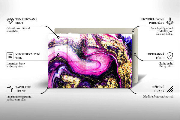 Skydd för induktionsspis elegant Abstrakt design guld