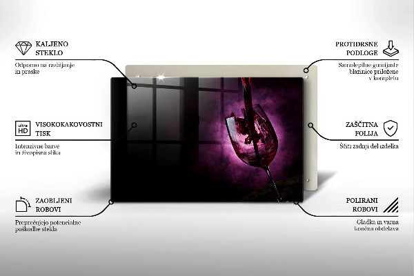 Spisskyddsplatta elegant Ett glas vin