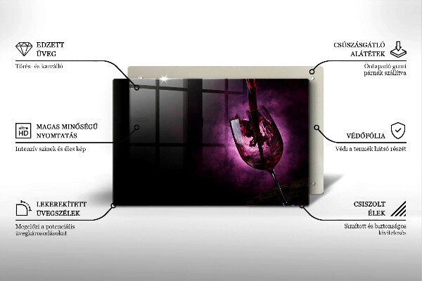 Spisskyddsplatta elegant Ett glas vin