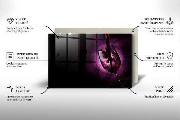 Spisskyddsplatta elegant Ett glas vin