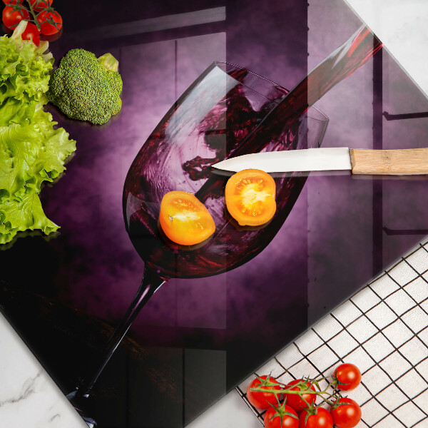 Spisskyddsplatta elegant Ett glas vin