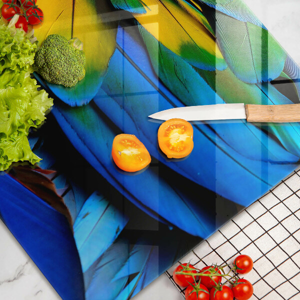 Kokkärlskydd elegant Färgglada papegojfjädrar