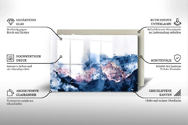 Kokkärlskydd elegant Abstrakt målade berg