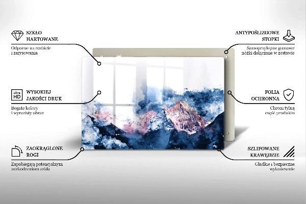 Kokkärlskydd elegant Abstrakt målade berg