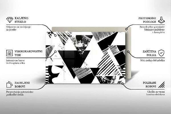 Kokkärlskydd elegant Geometriska trianglar