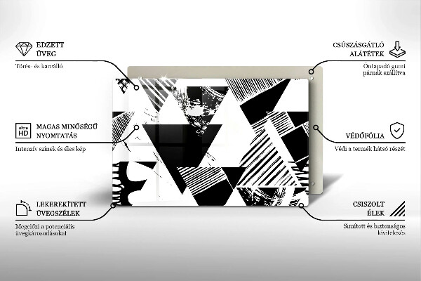 Kokkärlskydd elegant Geometriska trianglar