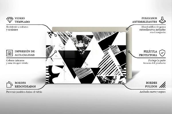 Kokkärlskydd elegant Geometriska trianglar