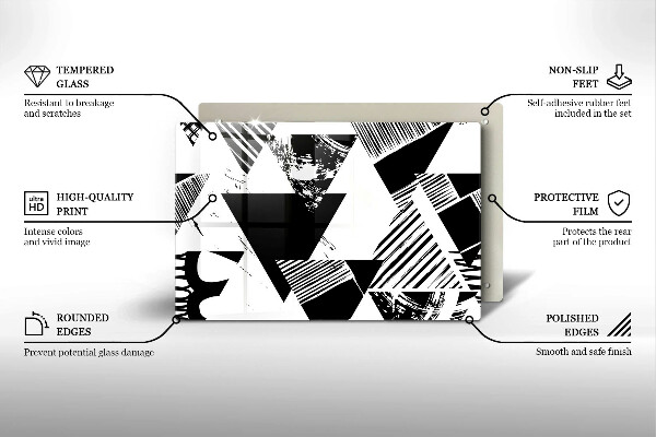 Kokkärlskydd elegant Geometriska trianglar