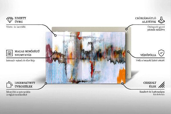 Spisskyddsplatta elegant Abstraktionsfärger