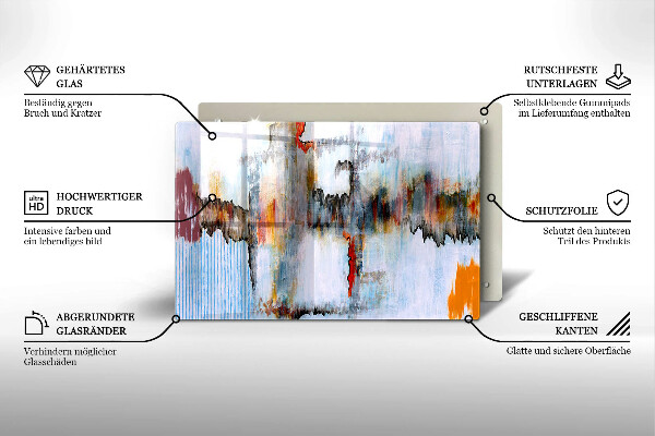 Spisskyddsplatta elegant Abstraktionsfärger
