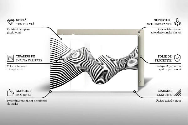 Kokkärlskydd elegant Linjär abstraktion