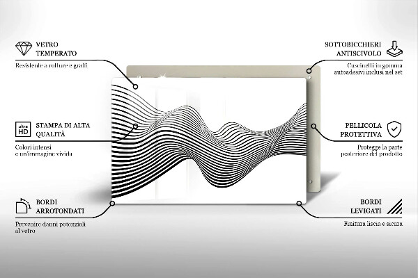 Kokkärlskydd elegant Linjär abstraktion