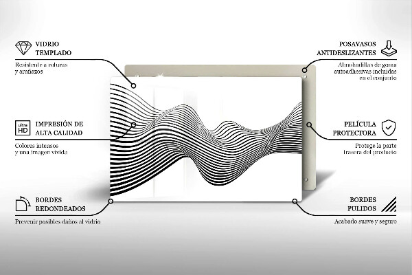 Kokkärlskydd elegant Linjär abstraktion