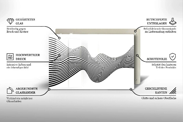 Kokkärlskydd elegant Linjär abstraktion