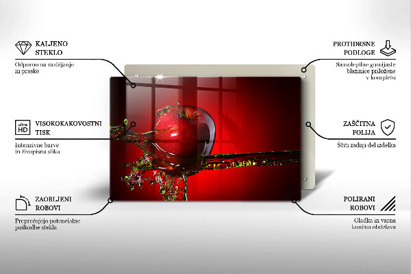 Spisskyddsplatta elegant Äppelfrukt i vatten