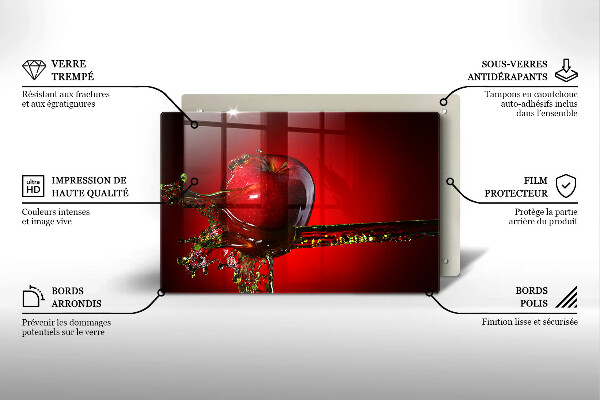 Spisskyddsplatta elegant Äppelfrukt i vatten