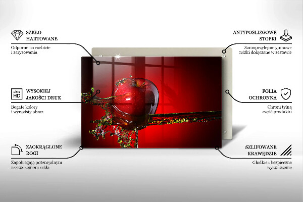Spisskyddsplatta elegant Äppelfrukt i vatten