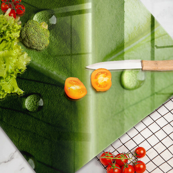 Spisskyddsplatta elegant Natur dagg och löv