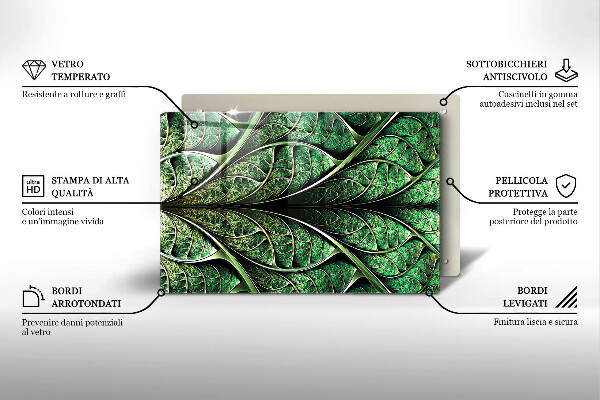 Spisskyddsplatta elegant Bladvenstruktur