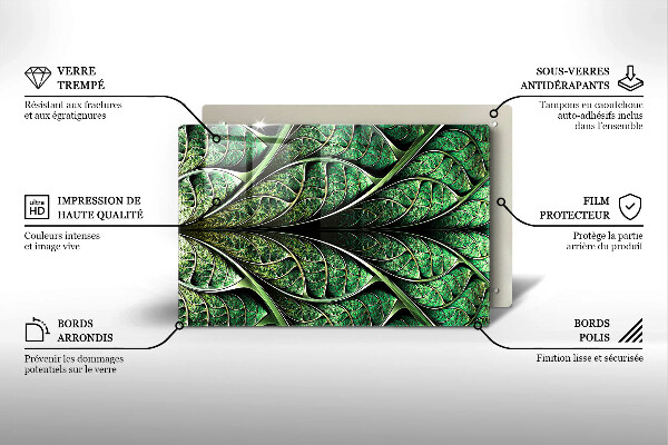 Spisskyddsplatta elegant Bladvenstruktur