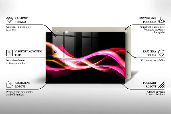 Spisskyddsplatta elegant Abstrakt neon rök