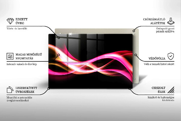 Spisskyddsplatta elegant Abstrakt neon rök