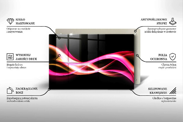 Spisskyddsplatta elegant Abstrakt neon rök