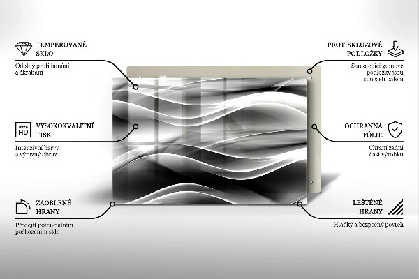 Spisskyddsplatta elegant Abstrakta linjer av rök