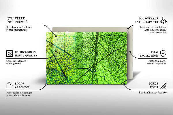 Spisskyddsplatta elegant Natur löv vener