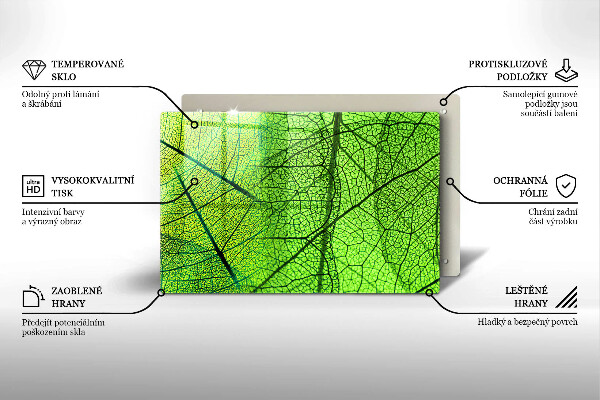 Spisskyddsplatta elegant Natur löv vener