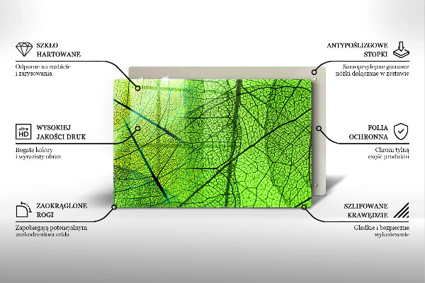 Spisskyddsplatta elegant Natur löv vener