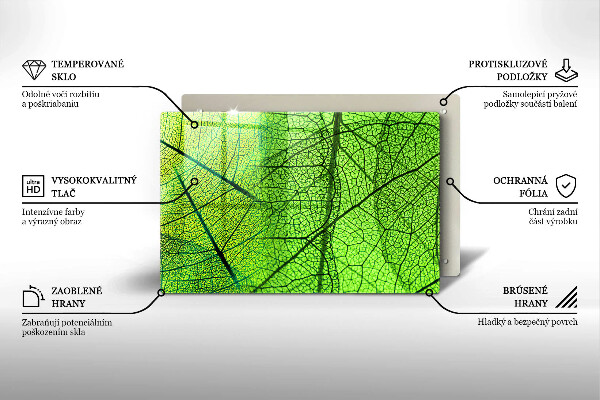 Spisskyddsplatta elegant Natur löv vener