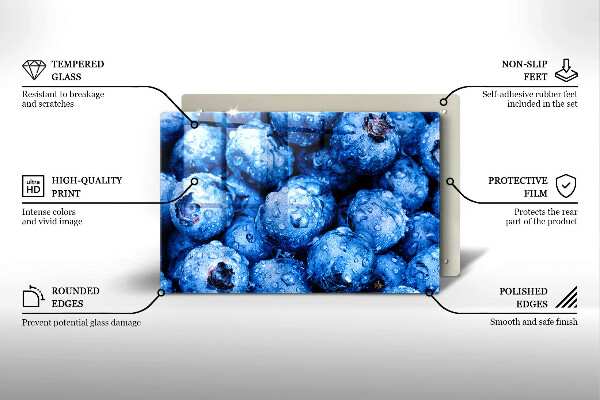 Spisskyddsplatta elegant Saftiga blåbär