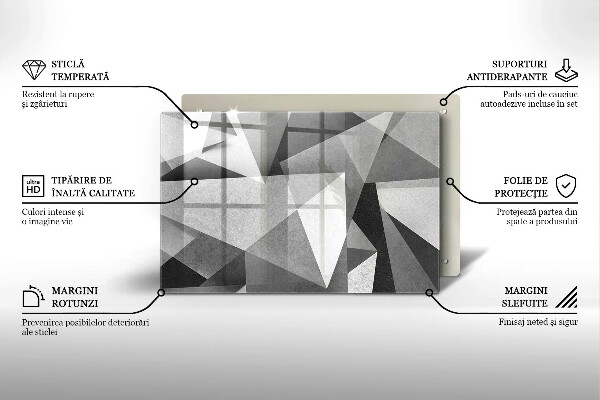 Glashällskydd elegant Konkret skarp abstraktion