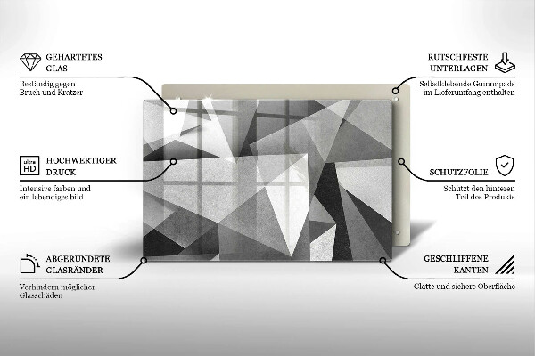 Glashällskydd elegant Konkret skarp abstraktion