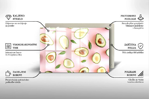 Glashällskydd elegant Avokado mönster