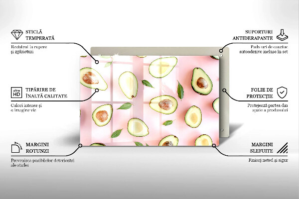 Glashällskydd elegant Avokado mönster