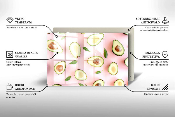 Glashällskydd elegant Avokado mönster
