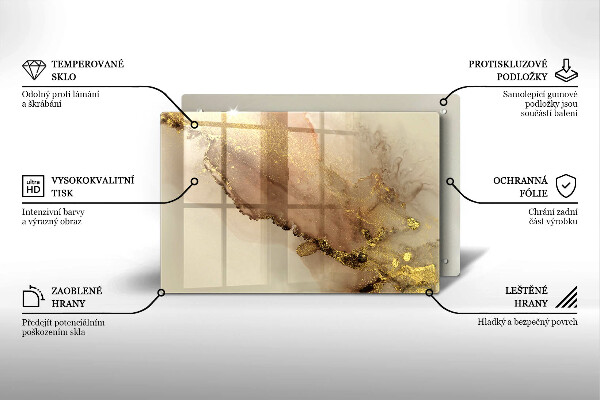 Kokkärlskydd elegant Guld abstraktion
