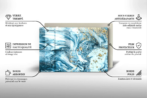 Kokkärlskydd elegant Struktur med guld