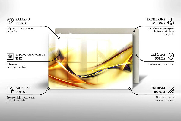 Spisskyddsplatta elegant Abstrakta linjer av ljus
