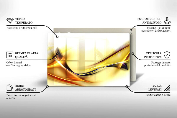 Spisskyddsplatta elegant Abstrakta linjer av ljus