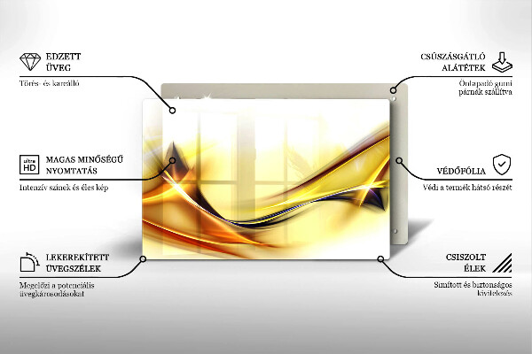 Spisskyddsplatta elegant Abstrakta linjer av ljus