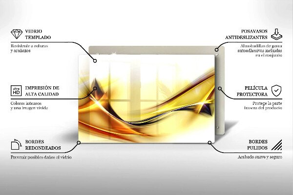 Spisskyddsplatta elegant Abstrakta linjer av ljus