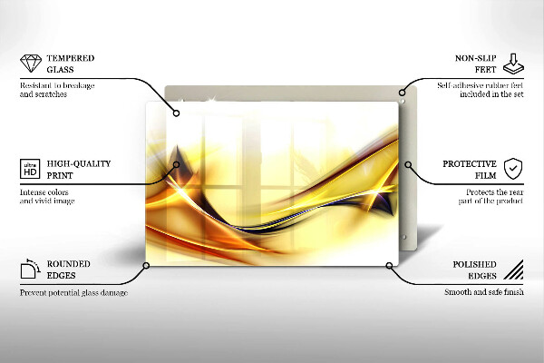 Spisskyddsplatta elegant Abstrakta linjer av ljus