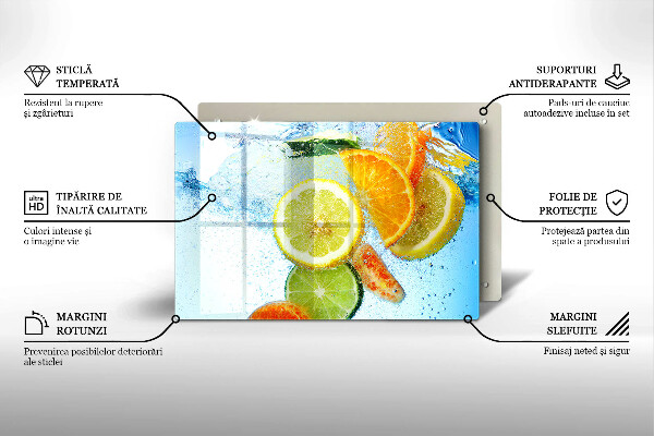 Spisskyddsplatta elegant Saftigt citrusvatten