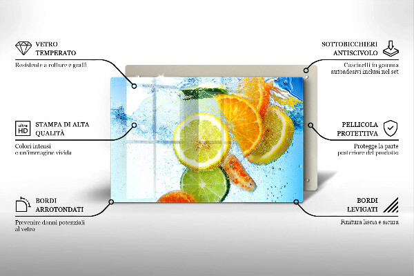 Spisskyddsplatta elegant Saftigt citrusvatten
