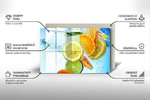 Spisskyddsplatta elegant Saftigt citrusvatten